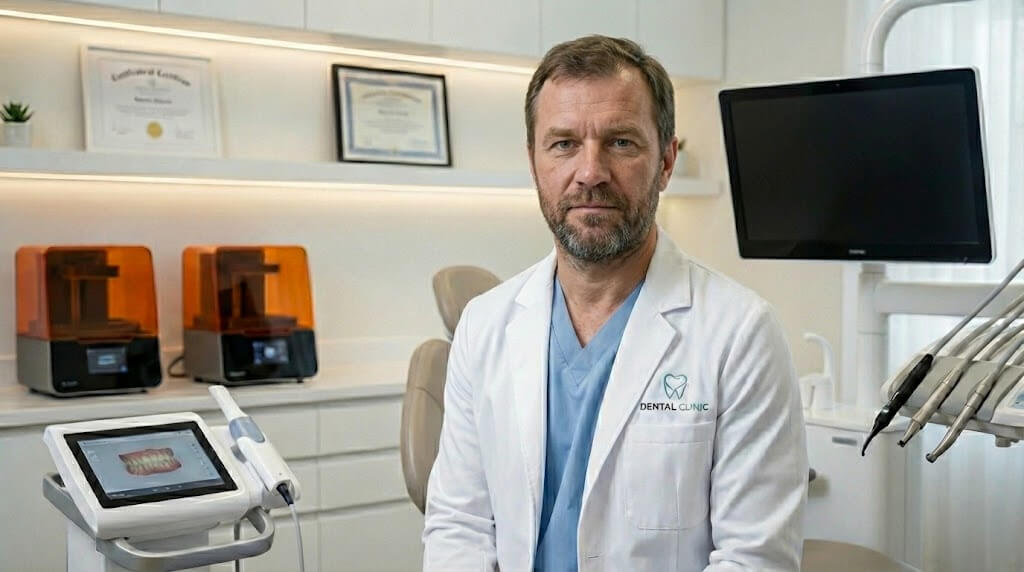 Правильная фотография в профиле стоматолога