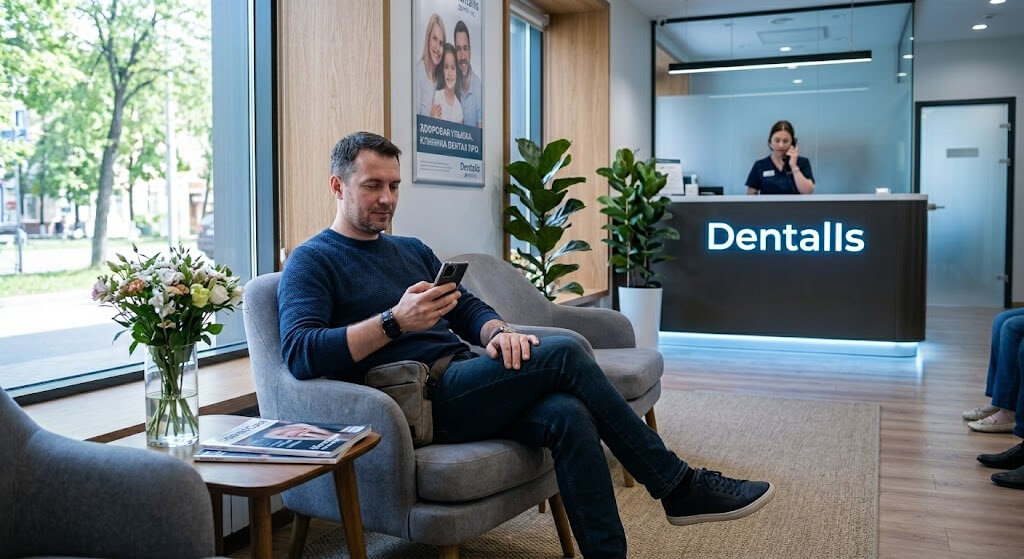 Пациент ожидает приема у стоматолога